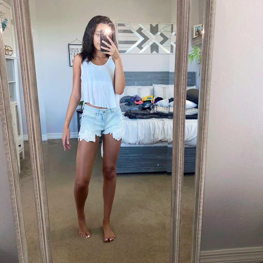 Light Wash Denim Shorts